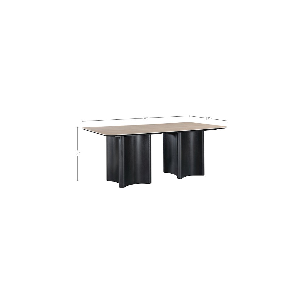 Corvina Black Oak Veneer Dining Table