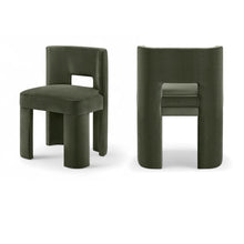 Zuno Green Velvet Performance Fabric Upholstered Dining Chair