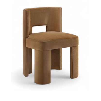 Zuno Saddle Velvet Performance Fabric Upholstered Dining Chair