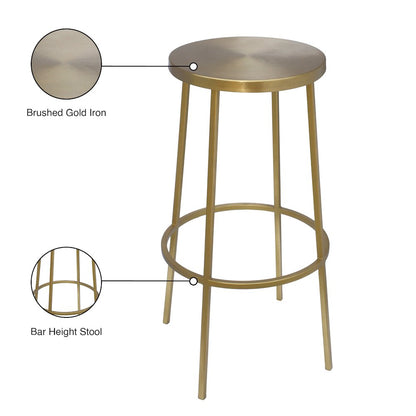 Tyson Gold Iron Bar Stool