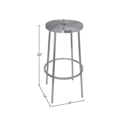 Tyson Silver Iron Bar Stool