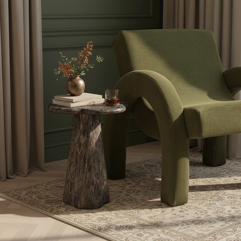 Nola Brown Concrete Indoor/Outdoor End Table