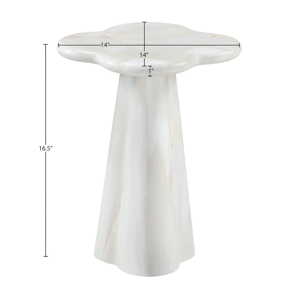Nola White Concrete Indoor/Outdoor End Table