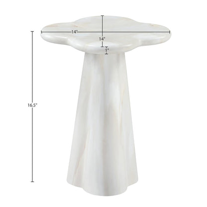 Nola White Concrete Indoor/Outdoor End Table