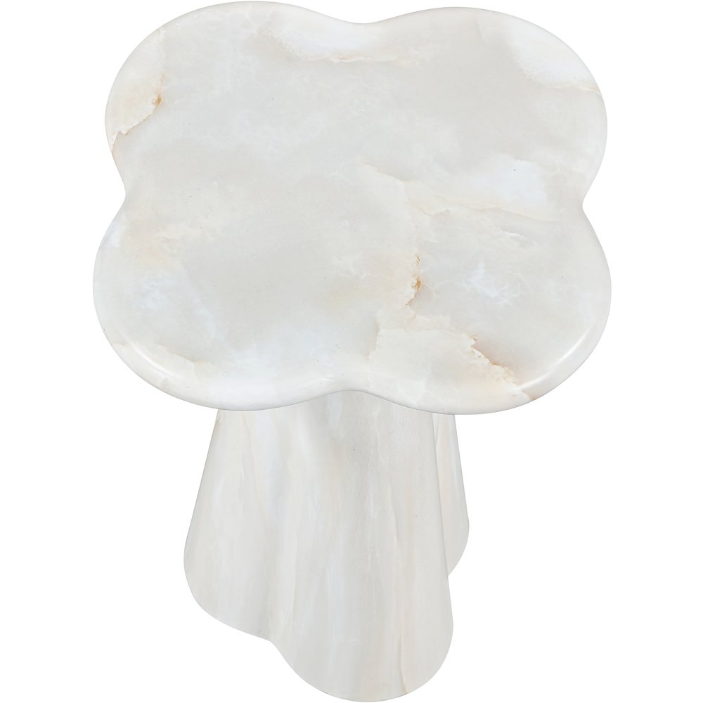 Nola White Concrete Indoor/Outdoor End Table