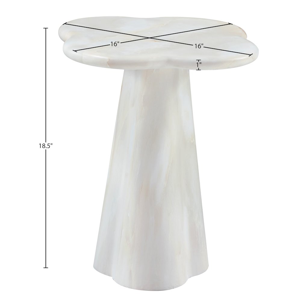 Nola White Concrete Indoor/Outdoor End Table