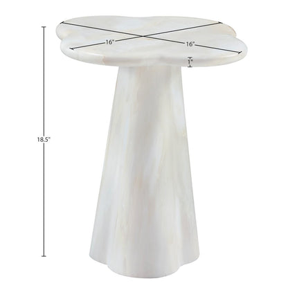 Nola White Concrete Indoor/Outdoor End Table