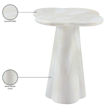 Nola White Concrete Indoor/Outdoor End Table