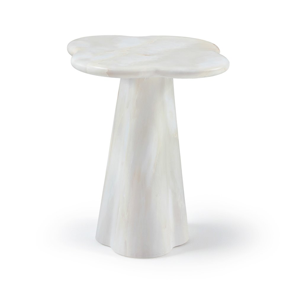 Nola White Concrete Indoor/Outdoor End Table