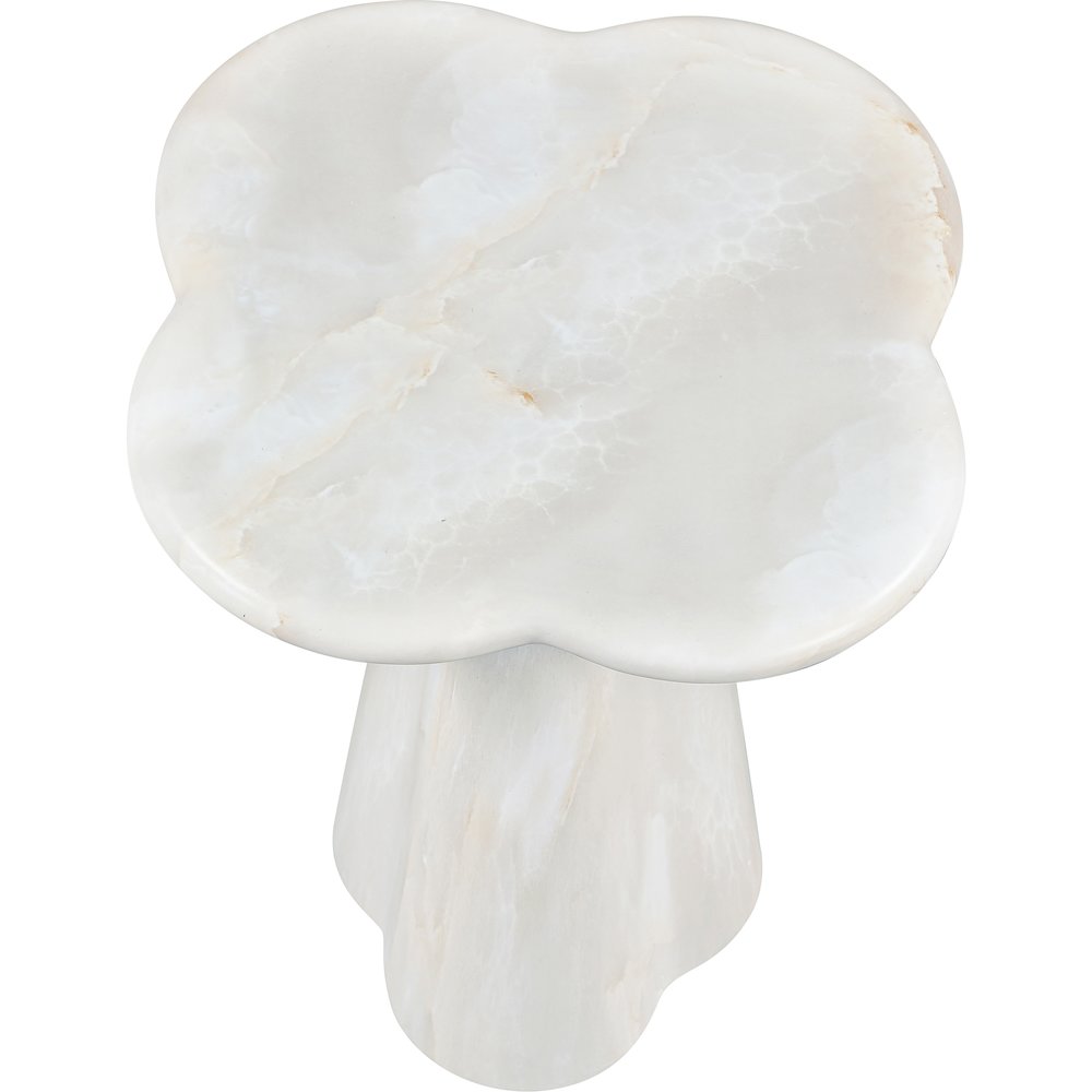 Nola White Concrete Indoor/Outdoor End Table