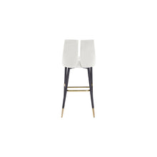 Sleek Cream Velvet Stool, Set of 2