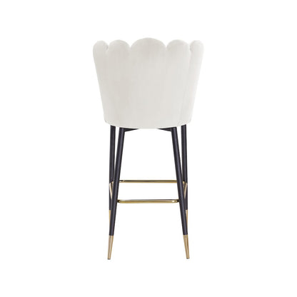 Lily Cream Velvet Stool, Set of 2