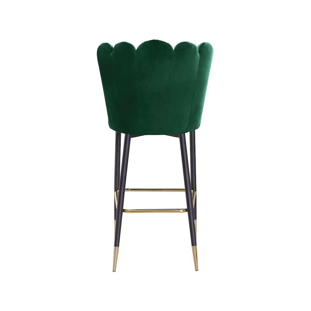 Lily Green Velvet Stool, Set of 2