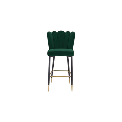 Lily Green Velvet Stool, Set of 2
