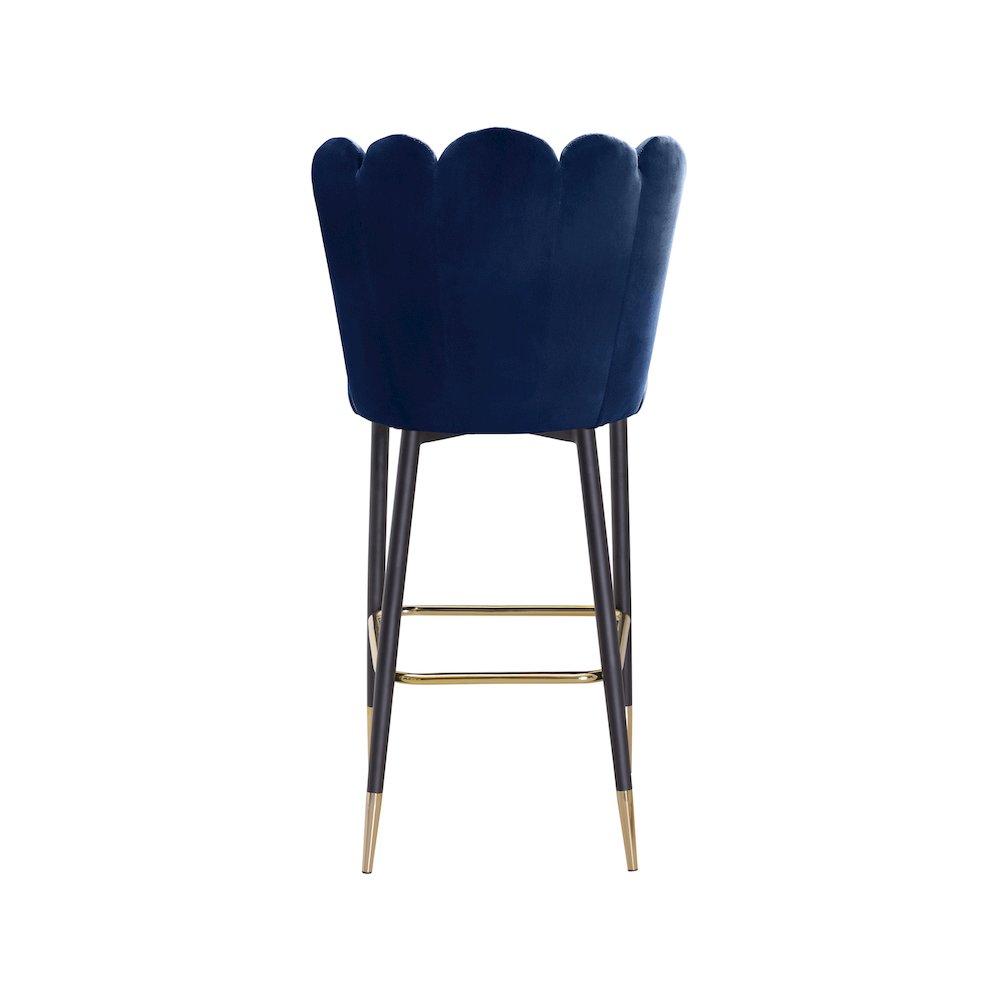 Lily Navy Velvet Stool, Set of 2