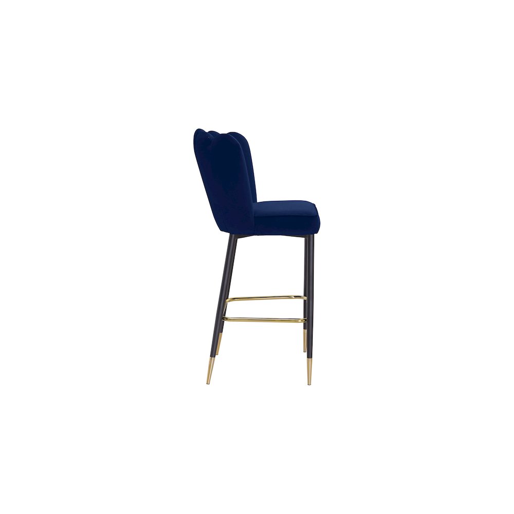 Lily Navy Velvet Stool, Set of 2