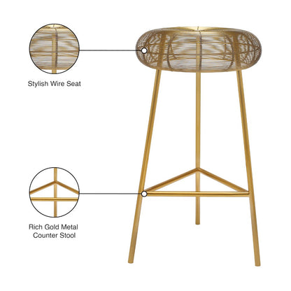 Tuscany Gold Metal Counter Stool