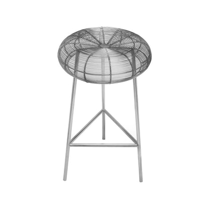 Tuscany Silver Metal Counter Stool