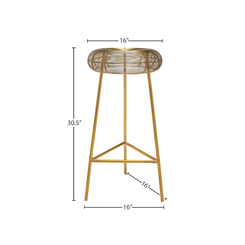 Tuscany Gold Metal Bar Stool