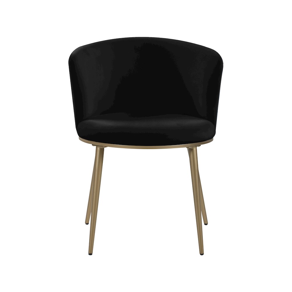 Skylar Black Velvet Dining Chair, Set of 2