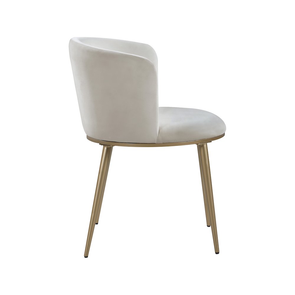 Skylar Cream Velvet Dining Chair, Set of 2