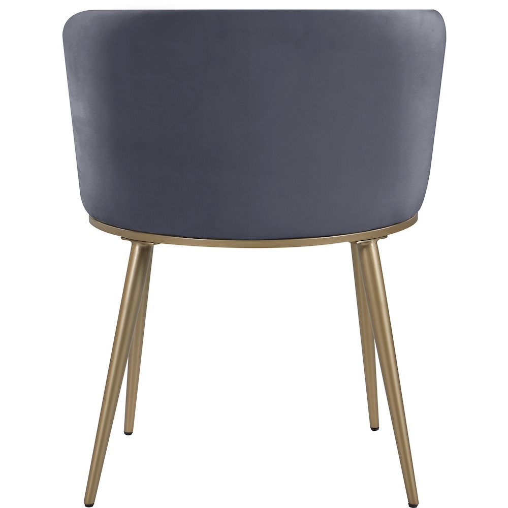 Skylar Grey Velvet Dining Chair, Set of 2