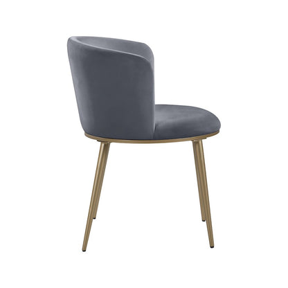 Skylar Grey Velvet Dining Chair, Set of 2