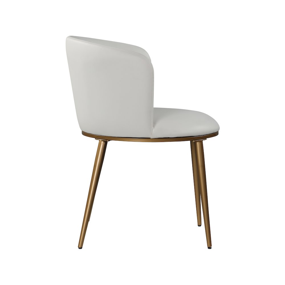 Skylar White Vegan Leather Dining Chair, Set of 2