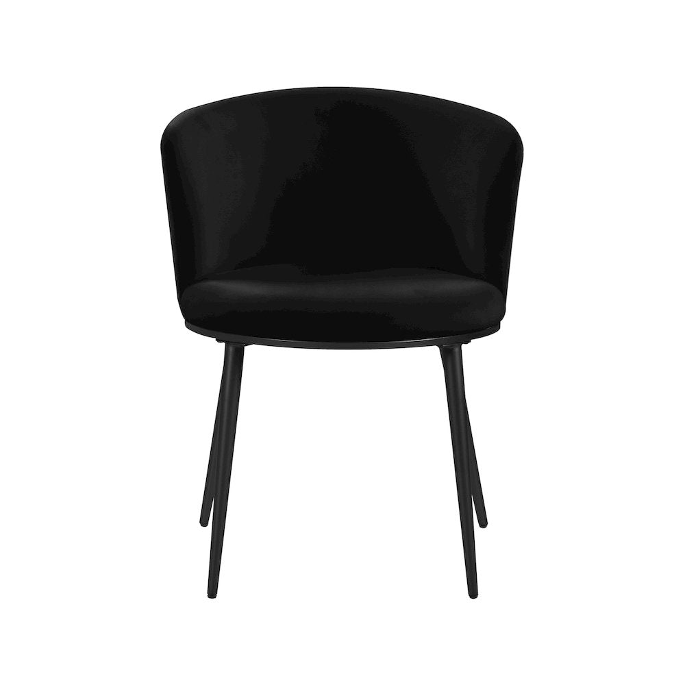 Skylar Black Velvet Dining Chair, Set of 2