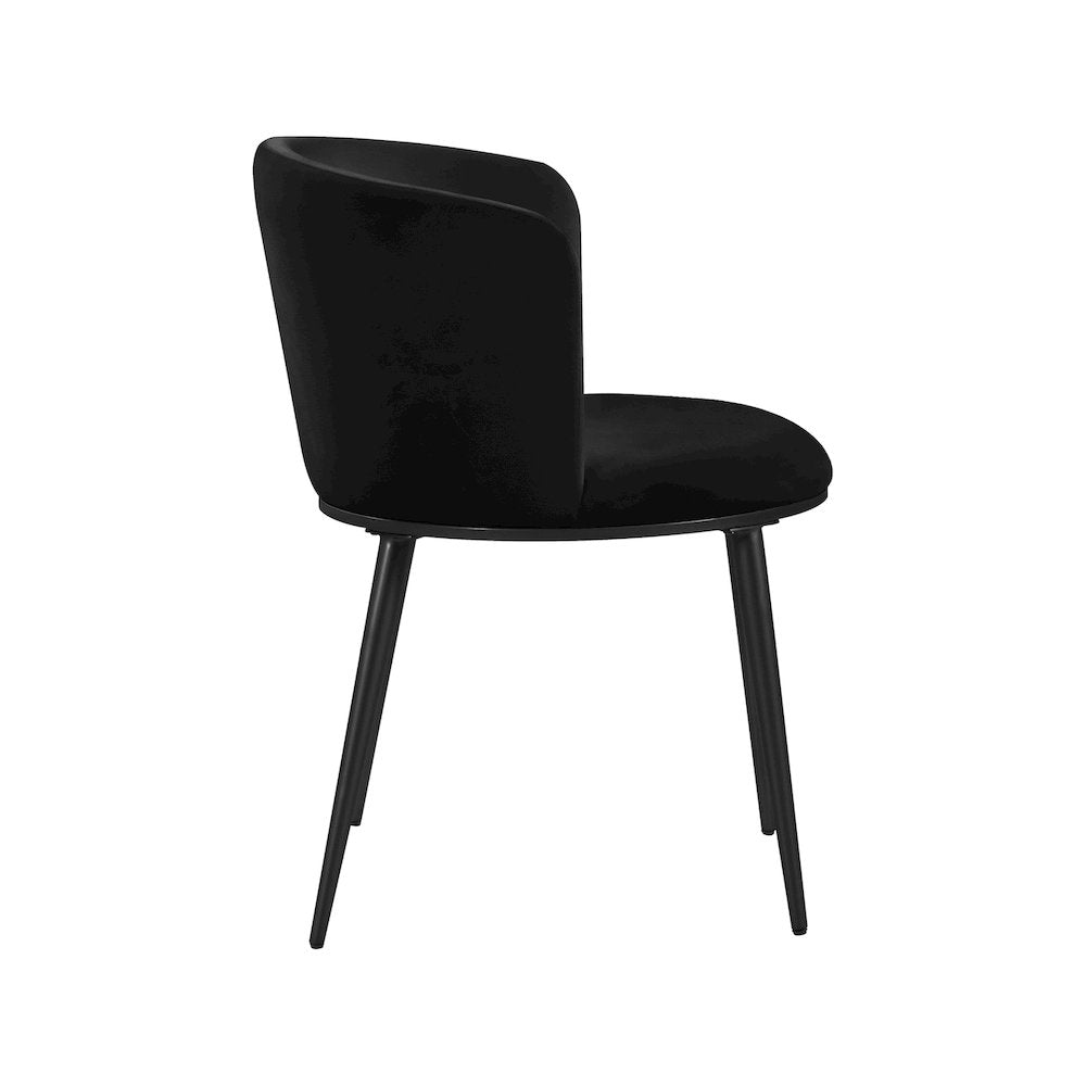 Skylar Black Velvet Dining Chair, Set of 2