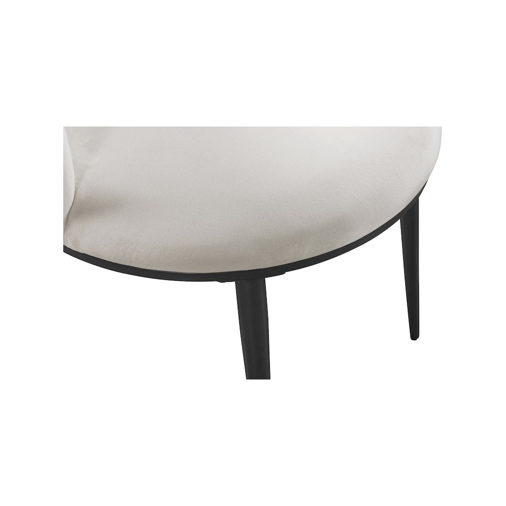 Skylar Cream Velvet Dining Chair, Set of 2