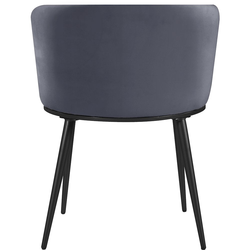 Skylar Grey Velvet Dining Chair, Set of 2
