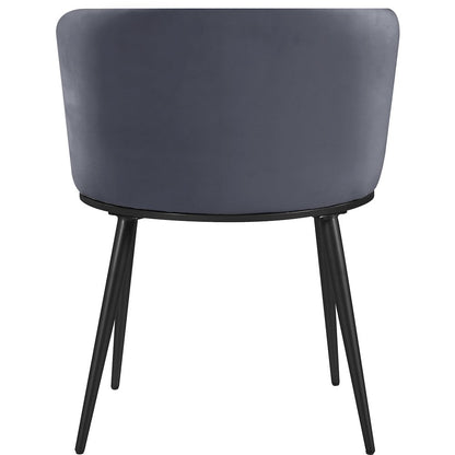 Skylar Grey Velvet Dining Chair, Set of 2