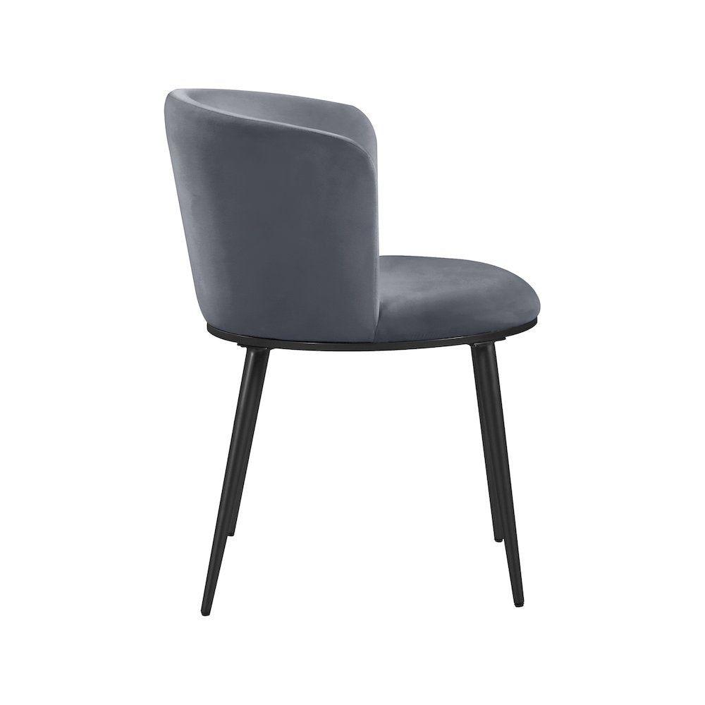Skylar Grey Velvet Dining Chair, Set of 2