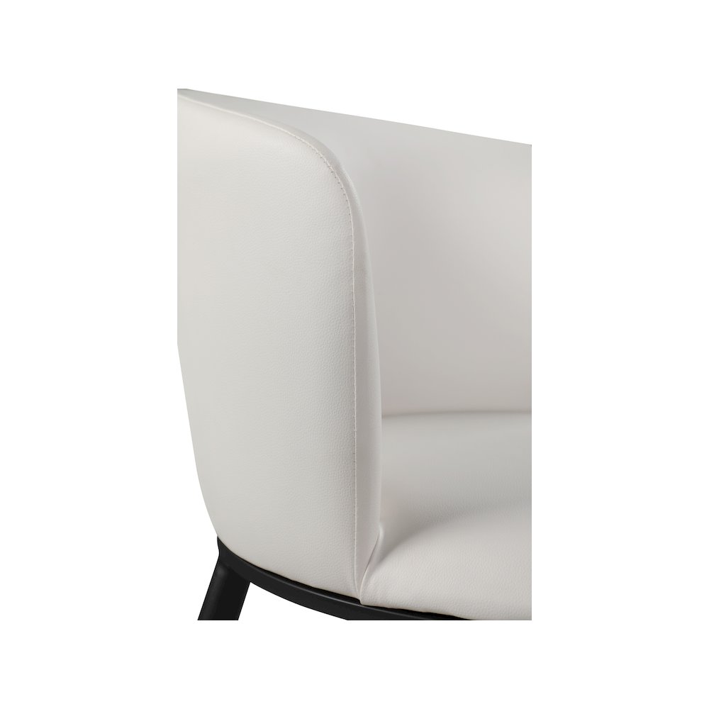 Skylar White Vegan Leather Dining Chair, Set of 2