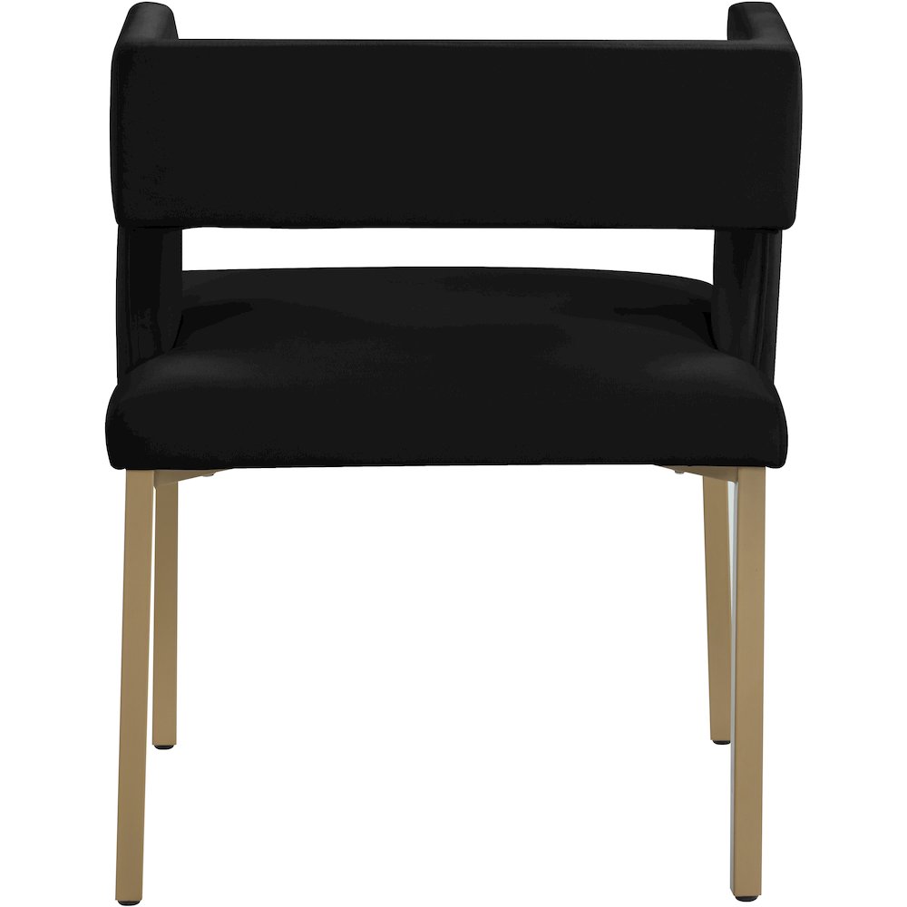 Caleb Black Velvet Dining Chair, Set of 2