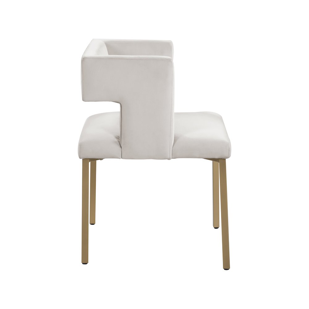 Caleb Cream Velvet Dining Chair, Set of 2