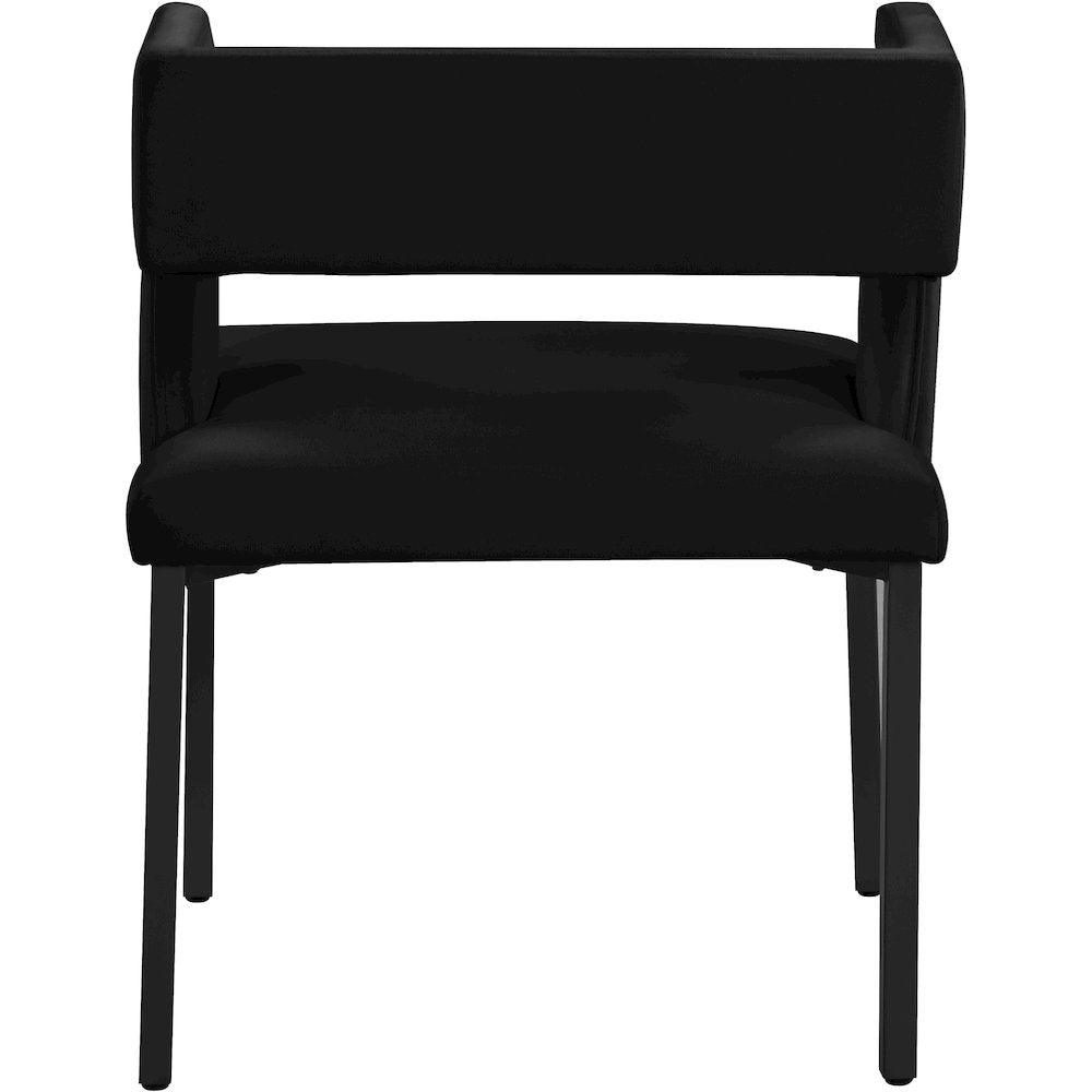 Caleb Black Velvet Dining Chair, Set of 2