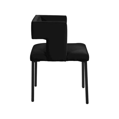 Caleb Black Velvet Dining Chair, Set of 2