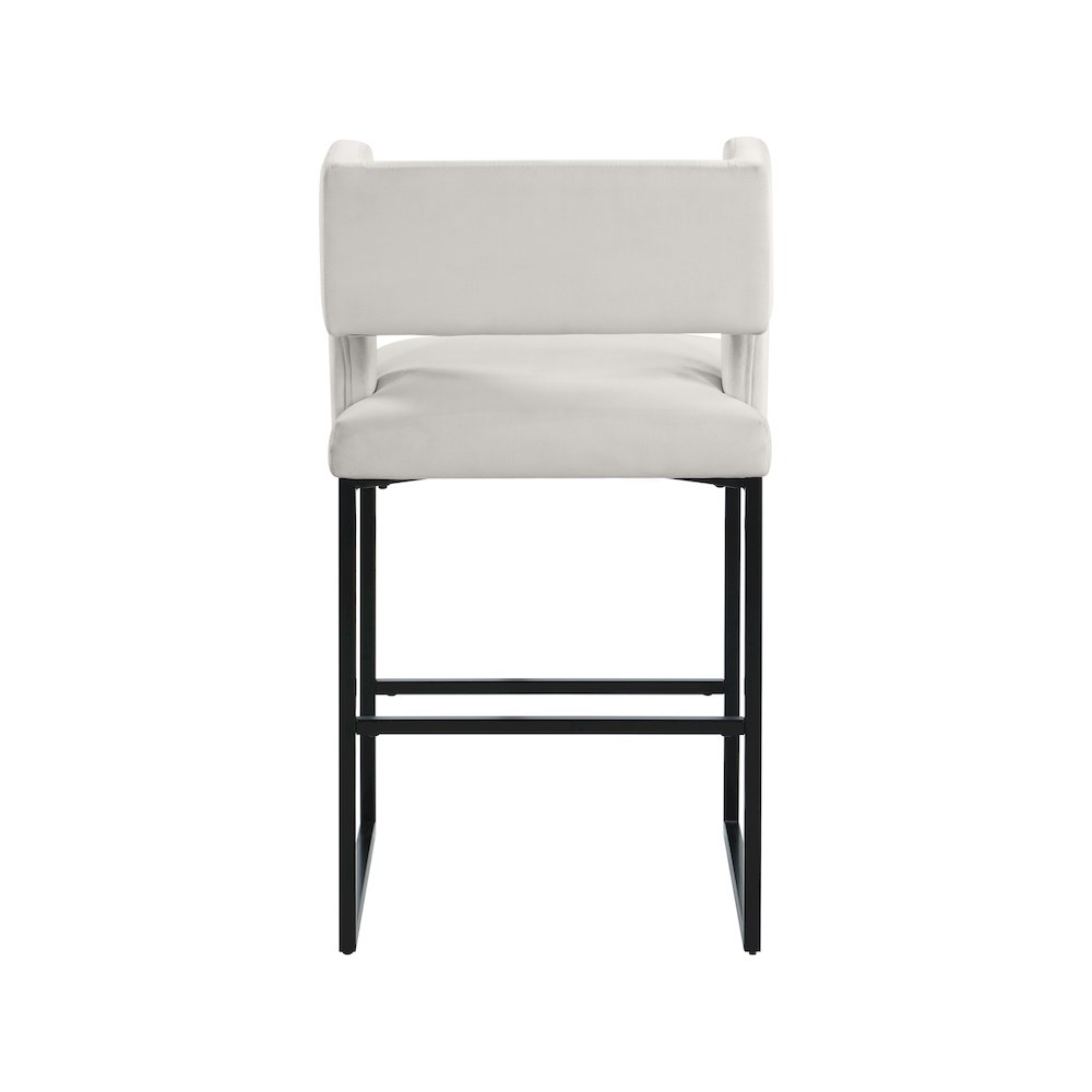 Caleb Cream Velvet Counter Stool, Set of 2