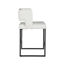 Caleb White Vegan Leather Counter Stool, Set of 2