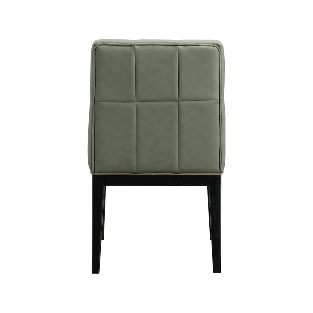 Adrian Green Vegan Leather Dining Side Chair, Set of 2