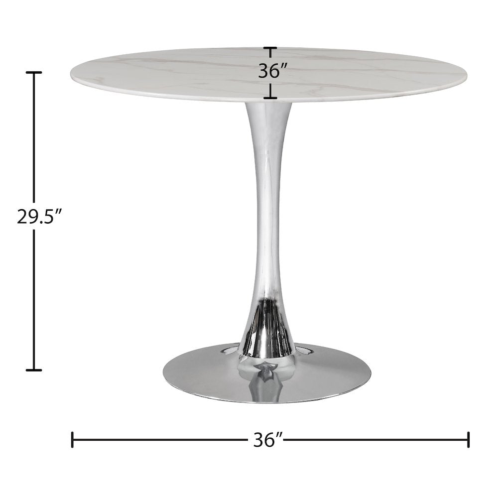 Holly Chrome Dining Table