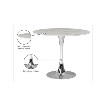 Holly Chrome Dining Table