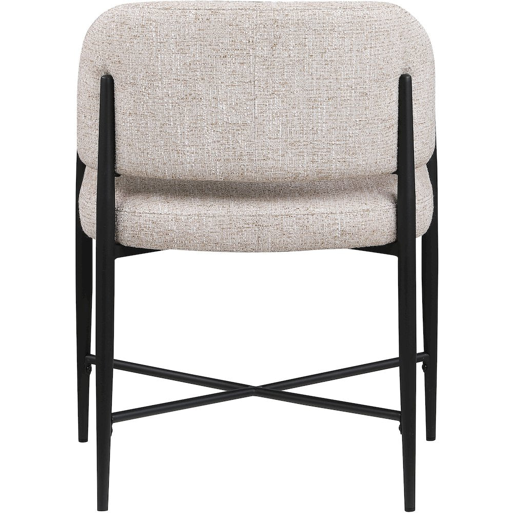 Dame Beige Fabric Upholstered Dining Chair, Set of 2