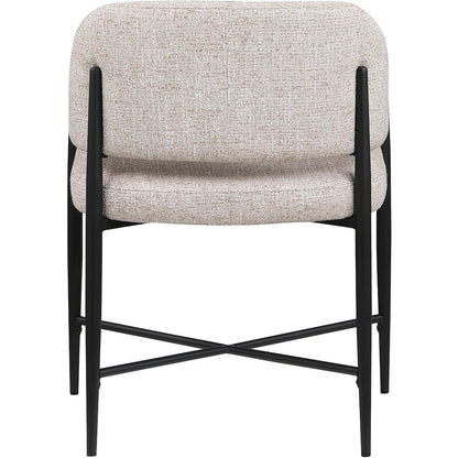 Dame Beige Fabric Upholstered Dining Chair, Set of 2