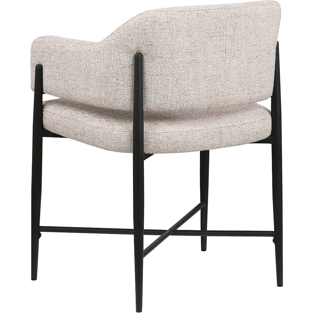 Dame Beige Fabric Upholstered Dining Chair, Set of 2