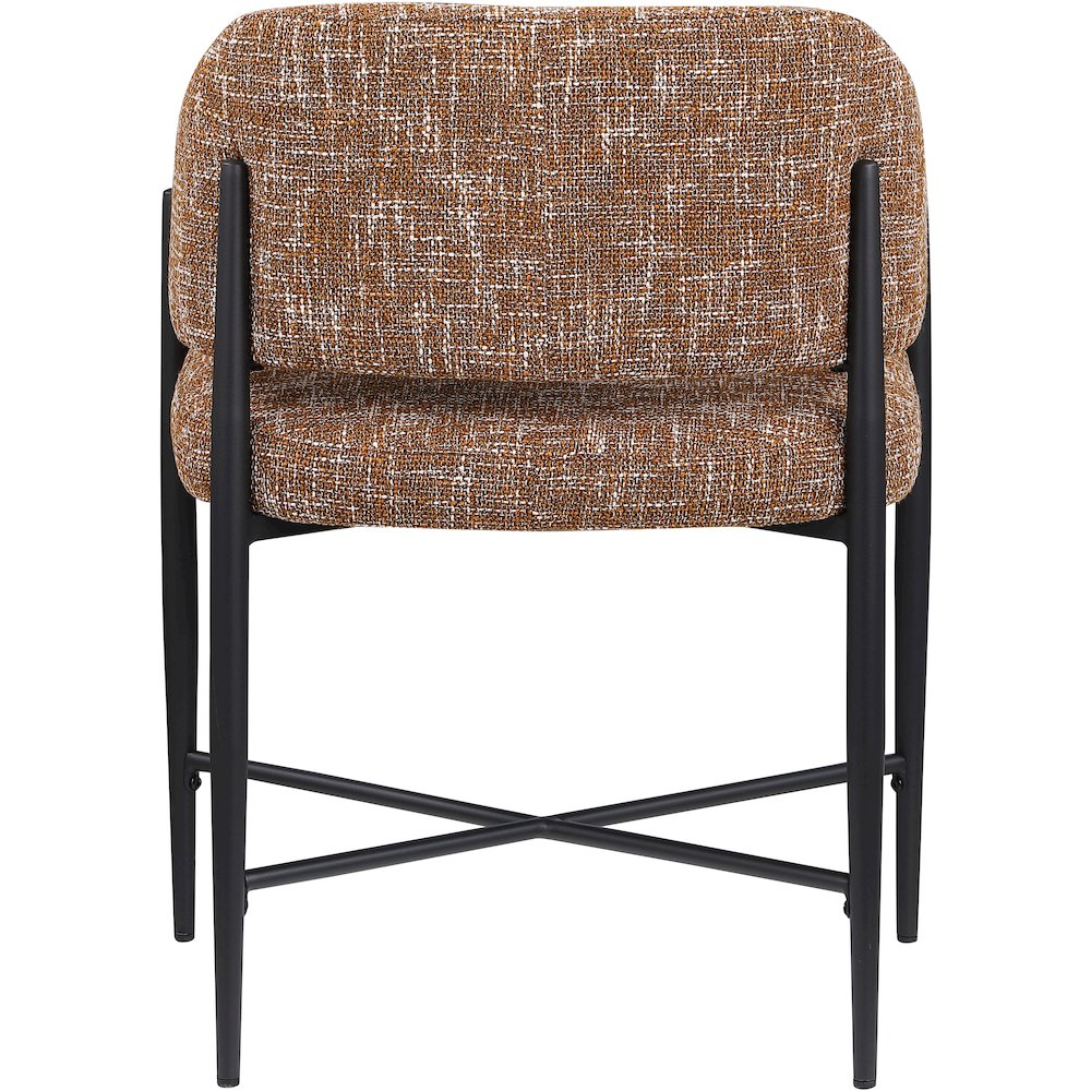 Dame Cognac Fabric Upholstered Dining Chair, Set of 2