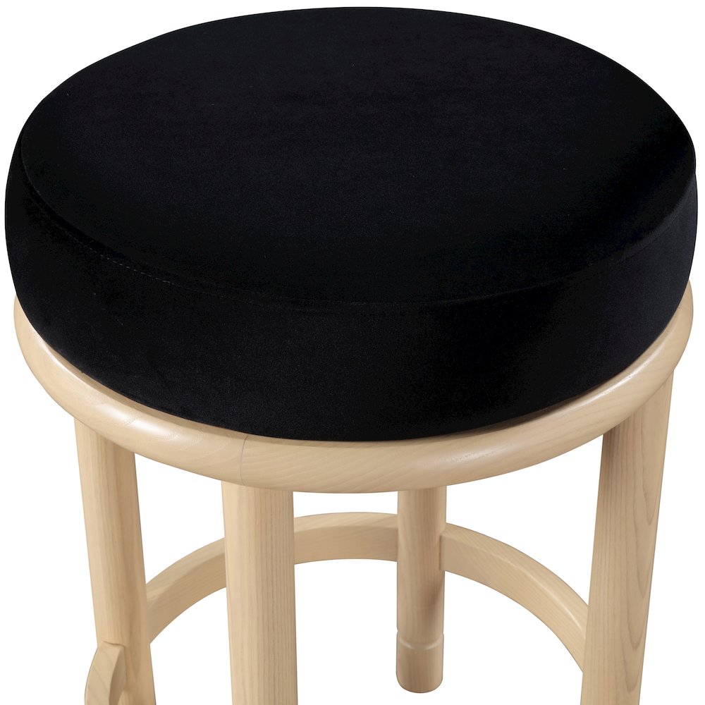 Monette Black Velvet Counter Stool