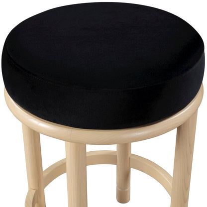 Monette Black Velvet Counter Stool